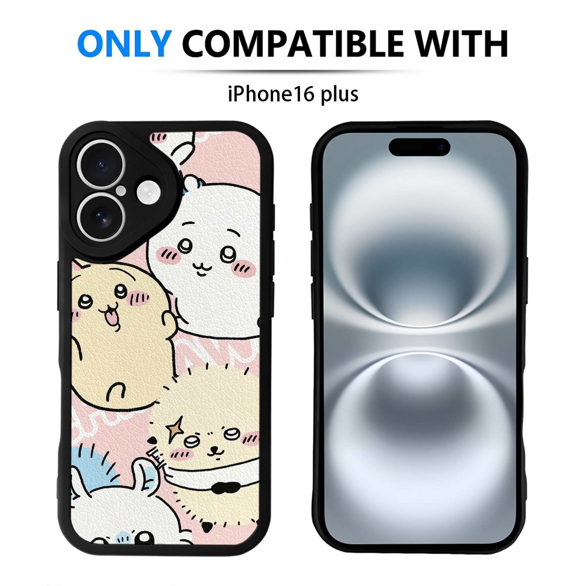 （画像用） ちいかわ Chii-kawa 【iPhone 16シリーズ対応】シリコンスマホケース（レザー調） 材質：シリコン